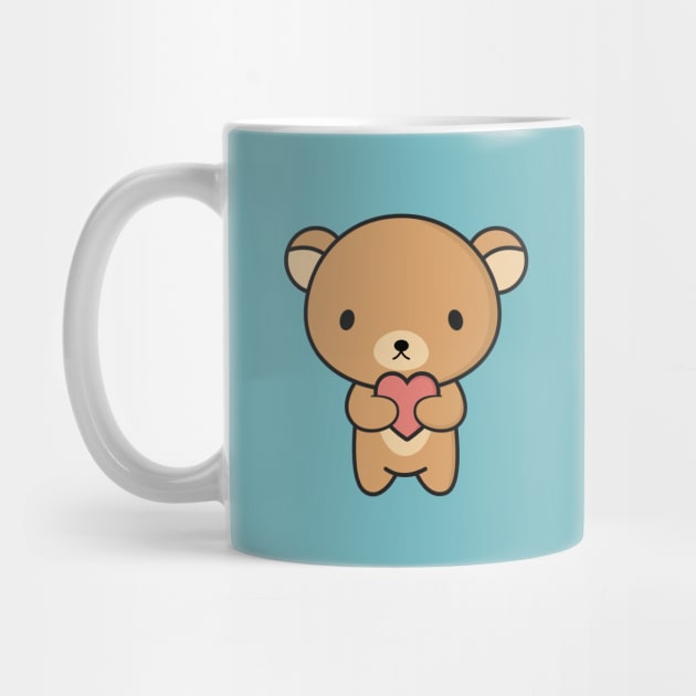 Cute and Kawaii Brown Bear With Heart by happinessinatee